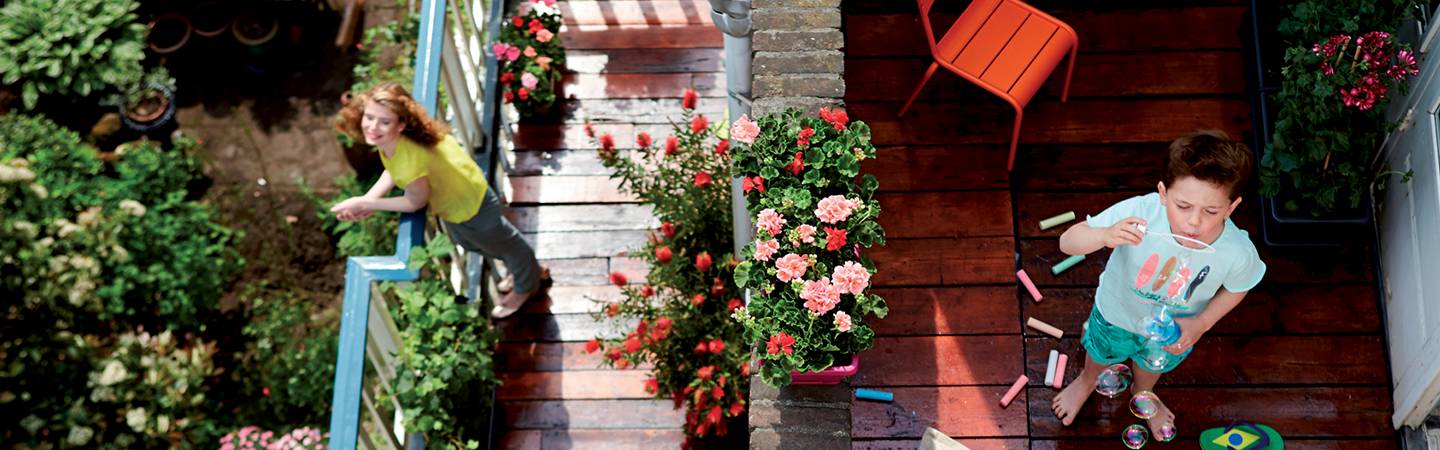 barcelona balconnière soucoupe 90cm mauve érable